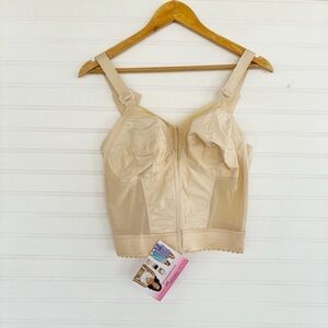 Exquisite Form Wireless Longline Bra with Front Closure 36D NEW